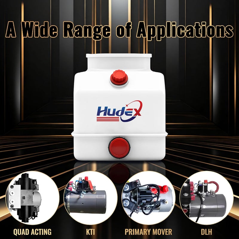 LOSTAR 3 Quart Poly Power Unit Reservoir for Hydraulic Systems, Polyethylene Flat Bottom Utility Fluid Tank for Dump Trucks Trailers RVs Boats - Image 4